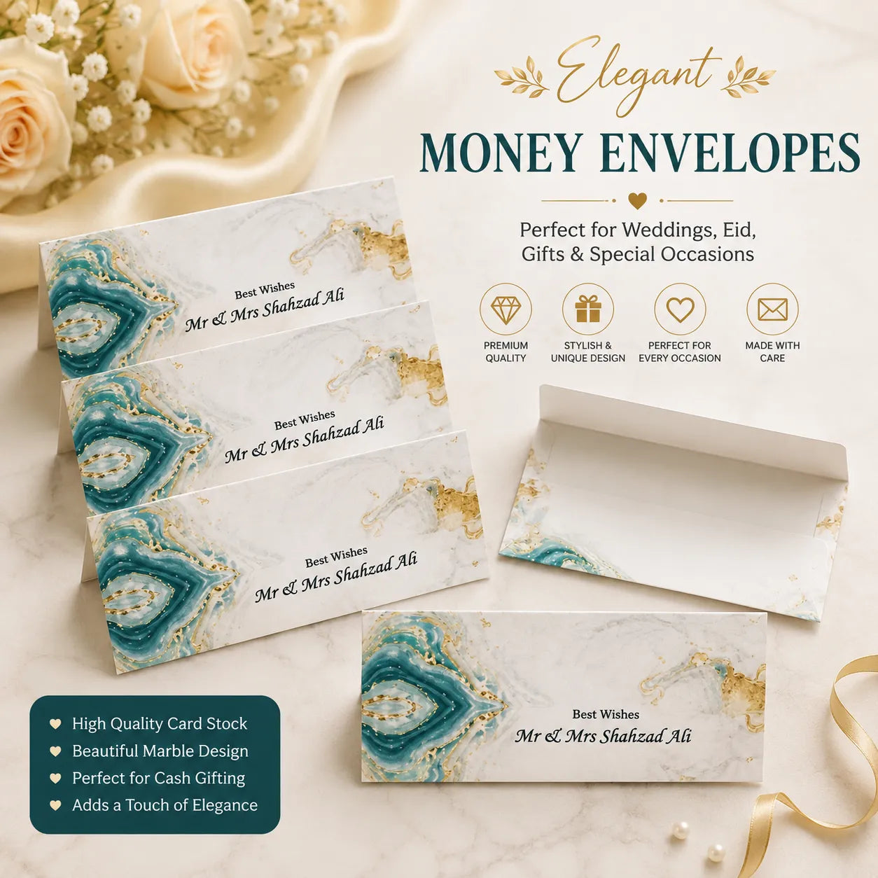 Luxury Wedding Money Envelope 1